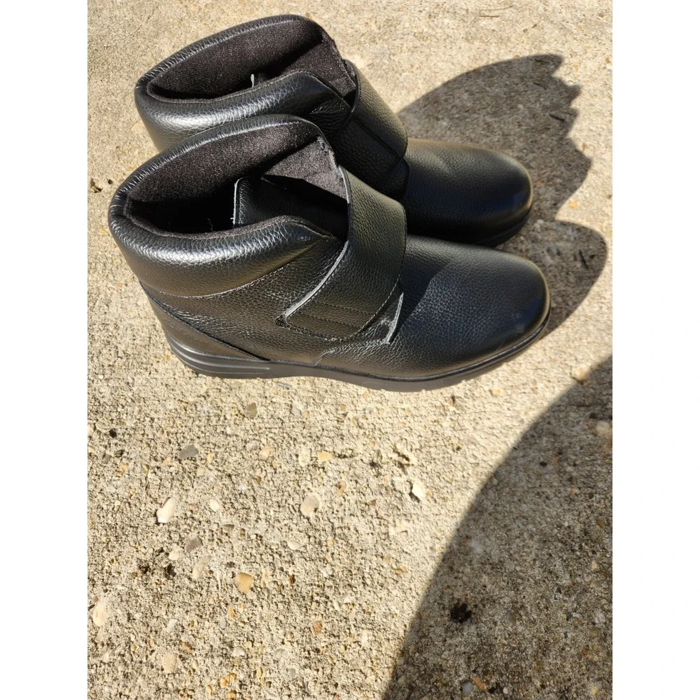 Orthopedic Black Leather Men's Cushioned Ankle Boots  11.5 4W SAS big Drew